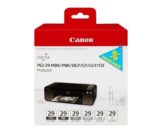 Canon PGI29 MBK/PBK/DGY/GY/LGY/CO Multi Pack