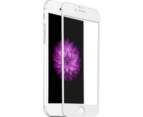 Fusion Full Glue 5D Tempered Glass Aizsargstikls Pilnam Ekrānam Apple iPhone 7 Plus | 8 Plus Balts