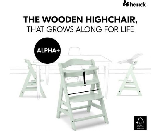 Hauck Alpha+ augstais krēsls, Mint