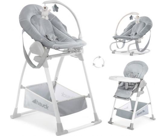 Hauck Sit N Relax 3 in 1 augstais krēsls, Stretch Grey