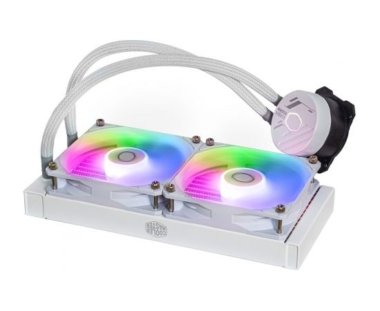 Cooler Master MasterLiquid 240L Core ARGB White Computer case, Processor Liquid сooling kit 12 cm Procesoru dzesēšana