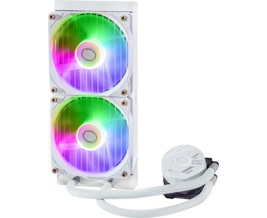 Cooler Master MasterLiquid 240L Core ARGB White Computer case, Processor Liquid сooling kit 12 cm Procesoru dzesēšana
