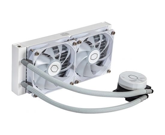 Cooler Master MasterLiquid 240L Core ARGB White Computer case, Processor Liquid сooling kit 12 cm Procesoru dzesēšana