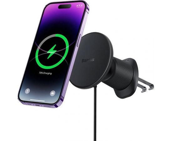 magnetic Car Phone Holder Baseus with wireless charging CW01 (Black)