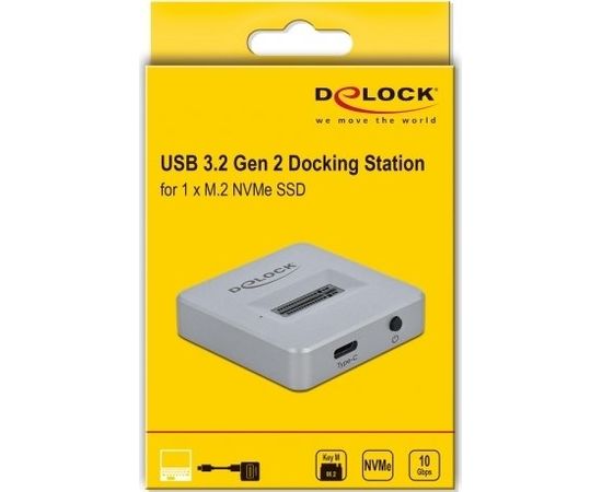 DeLOCK 64000 storage drive docking station Silver