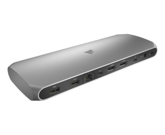 Corsair TBT100 Thunderbolt 3 Dock, Docking Station (silver, HDMI, Power Delivery, RJ-45)