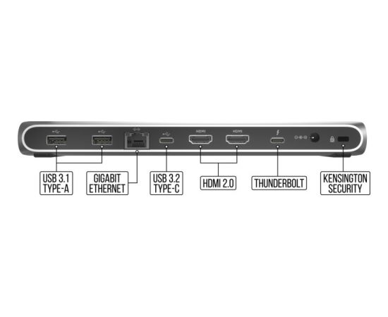 Corsair TBT100 Thunderbolt 3 Dock, Docking Station (silver, HDMI, Power Delivery, RJ-45)
