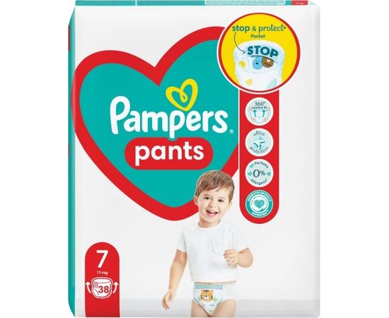 Pampers Pants 17kg+, size 7-XXLARGE, 38pcs