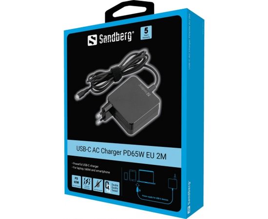 Sandberg 135-79 USB-C AC Charger PD65W EU 2M