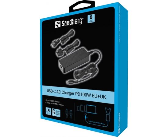 Sandberg 135-82 USB-C AC Charger PD100W EU+UK