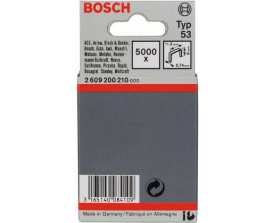 Skavas Bosch 2609200210; 11,4x8,0 mm; 5000 gab.; tips 53