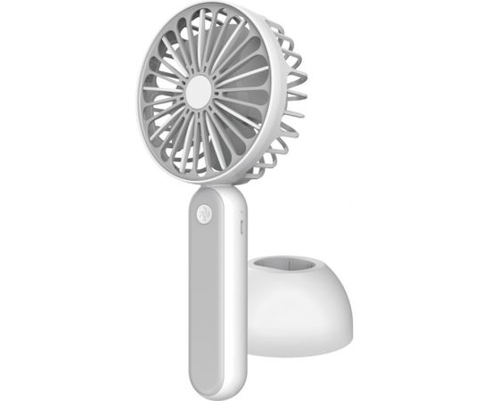 Platinet rechargeable fan 1200mAh, white/grey (45246)