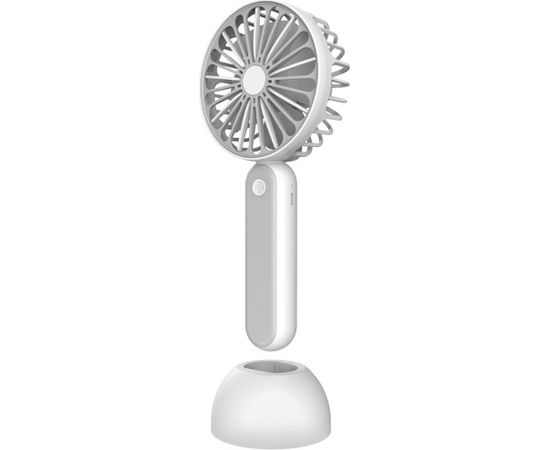 Platinet rechargeable fan 1200mAh, white/grey (45246)