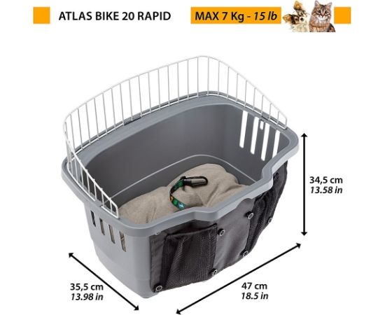 FERPLAST Atlas Bike 20 Rapid - bicycle basket for animals