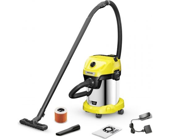 Sausās un mitrās tīrīšanas putekļsūcējs Karcher WD 318 S Battery Set; 18 V; 1x5,0 Ah akum.