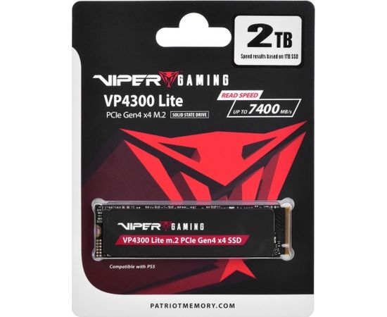 Patriot Viper VP4300L M.2 PCI-Ex4 NVMe 2TB 7.2 / 6.