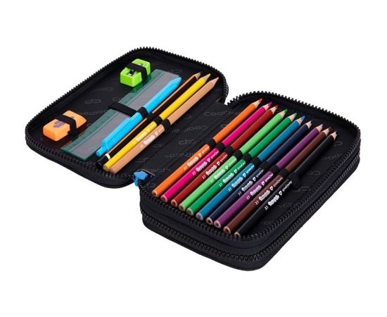 Double decker school pencil case with equipment Coolpack Jumper 2 Catch me