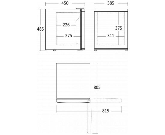 Scandomestic MB32B Mini vitrīna