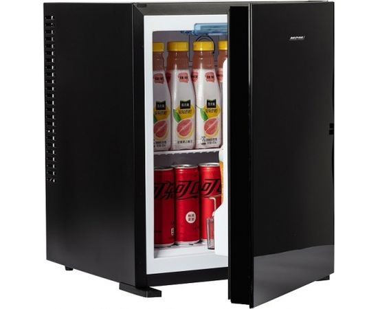 MPM-30-MBS-06/L Minibar refrigerator Freestanding Black with GLASS FRONT BLACK