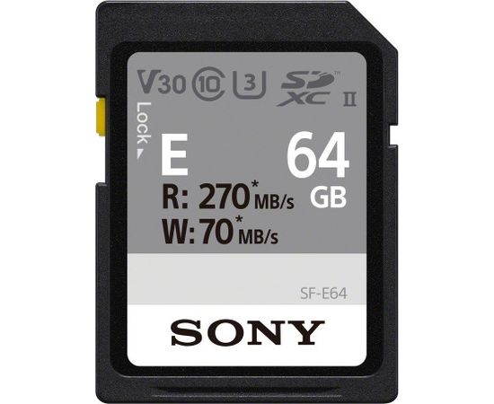 Sony memory card SDXC 64GB E UHS-II U3 V30