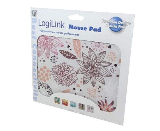 Logilink Designer Mousepad "Flower Field" Multi, PVC, Mouse Pad, 230 x 195 x 3 mm