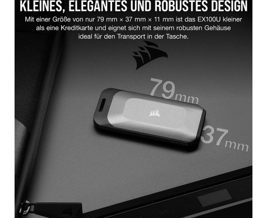 Corsair EX100U 1 TB, External SSD (black, USB-C 3.2 Gen 2x2 (20 Gbit/s)) Внешние жесткие диски