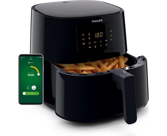 Philips Essential HD9280/70 fryer Single 6.2 L 2000 W Deep fryer Black, Silver