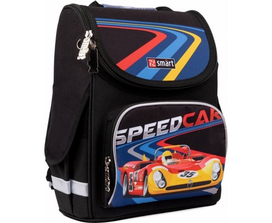 Skolas mugursoma ar cietu rāmi Smart PG-11 Speed ​​Car Pюкзак