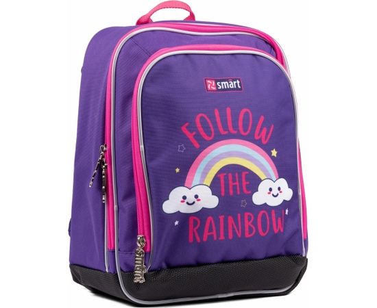 Skolas mugursoma SMART H-55 "Follow the rainbow", violeta