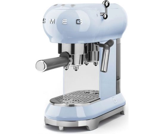 Smeg ECF01PBEU Pastel blue 50's Style Aesthetic Espresso Manual Coffee Machine