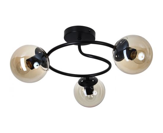 Gr.l.-AMBERANA 3x40W E14 melna/dzintara Klasiskās lampas