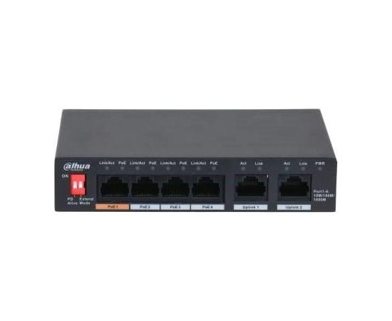 Switch|DAHUA|PFS3006-4GT-60|6x1000Base-T|PoE ports 4|60 Watts|PFS3006-4GT-60-V2