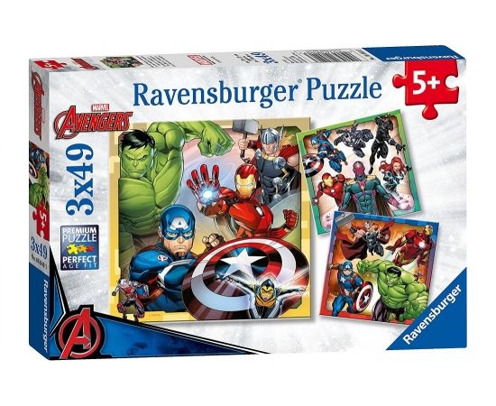 RAVENSBURGER puzzle Marvel Avengers 3x49p, 08040