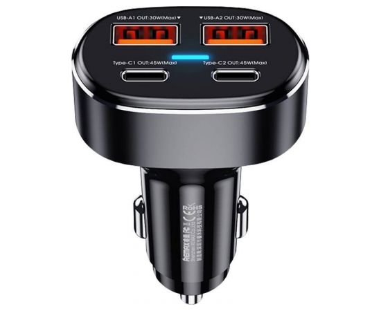 Remax RCC329 Auto Lādētājs  2x USB / 2x USB-C / 75W