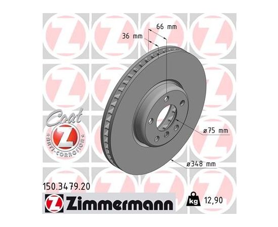 Zimmermann Bremžu disks 150.3478.20