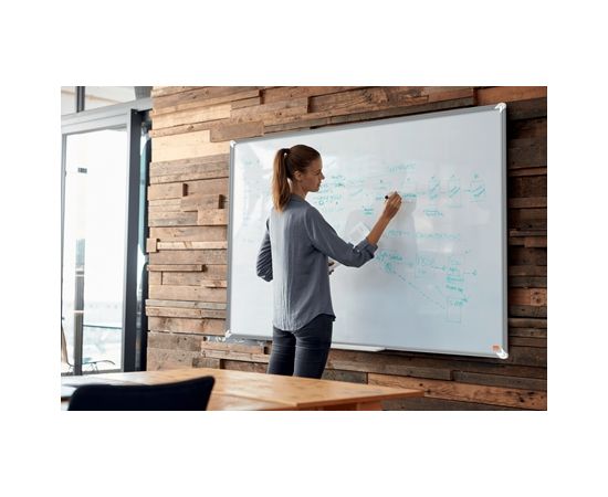 Magnetic white board Nobo Whiteboard Premium Plus enamel 150x120cm Stikla tāfeles