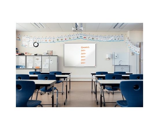 Magnetic white board Nobo Whiteboard Premium Plus enamel 150x120cm Stikla tāfeles