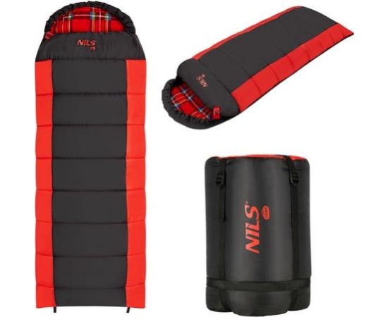 Guļammaiss NC2003 BLACK-RED SLEEPING BAG NILS CAMP