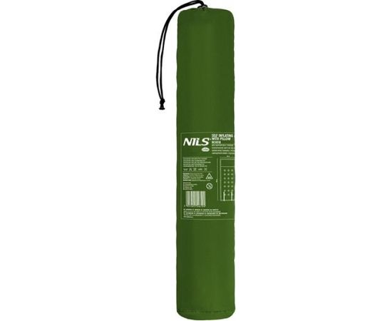 Pašpiepūšamais paklājiņš ar spilvenu NC4018  DARK GREEN SELF-INFLATING MAT NILS CAMP