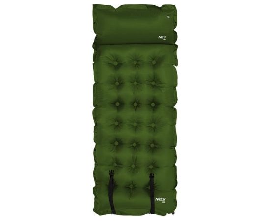 Pašpiepūšamais paklājiņš ar spilvenu NC4018  DARK GREEN SELF-INFLATING MAT NILS CAMP