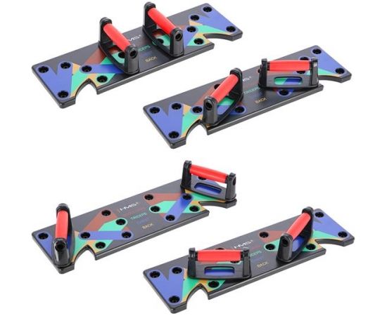 Atspiešanās statīvs PU10 RED MULTI PUSH UP BOARD HMS