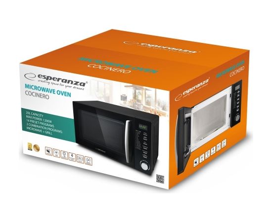 Esperanza EKO010 Microwave Oven 1200W Black