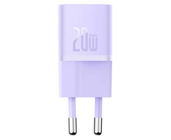 Mini wall charger Baseus GaN5 20W (purple)