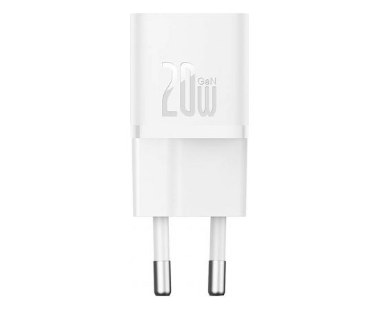 Mini wall charger Baseus GaN5 20W (white)