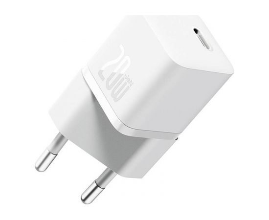 Mini wall charger Baseus GaN5 20W (white)