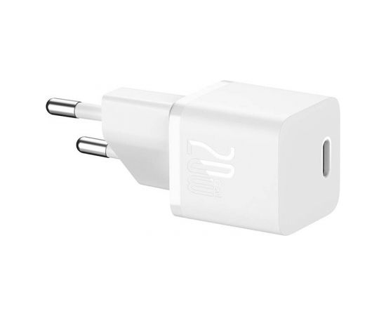 Mini wall charger Baseus GaN5 20W (white)