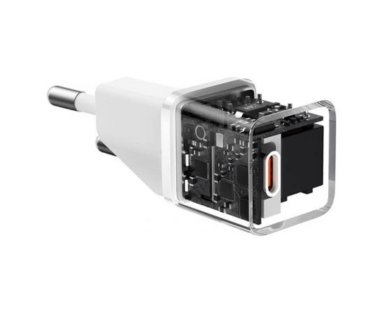 Mini wall charger Baseus GaN5 20W (white)