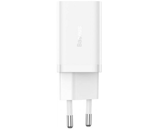 Wall Charger Baseus GaN5 40W, 2x USB C (White)