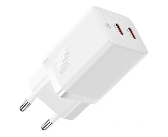 Wall Charger Baseus GaN5 40W, 2x USB C (White)