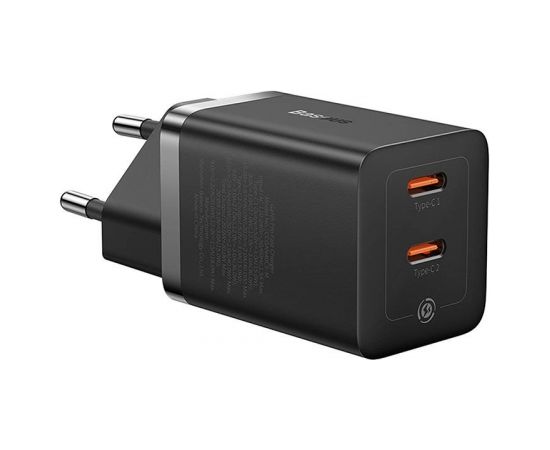 Wall Charger Baseus GaN5 40W, 2x USB C (Black)